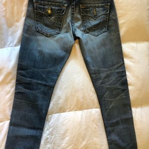 RARE! VINTAGE TR COLORED BUTTON DISTRESSED jeans.
